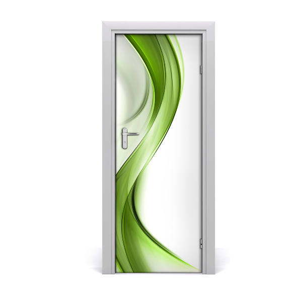 Papier peint porte Vague verte