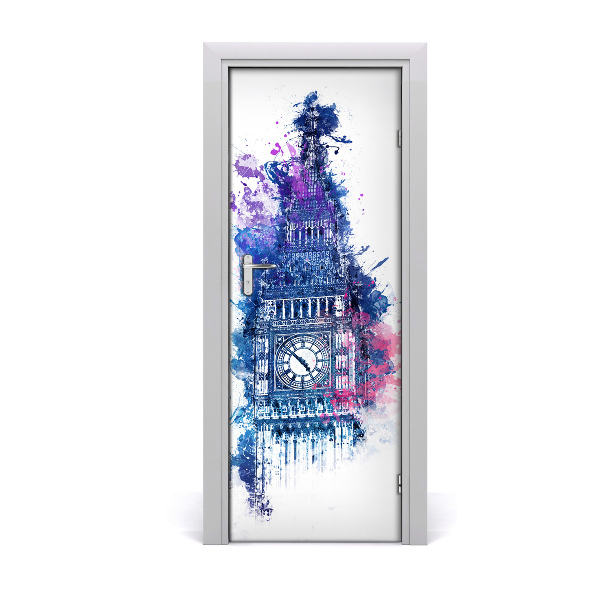 Poster porte Aquarelle Big Ben