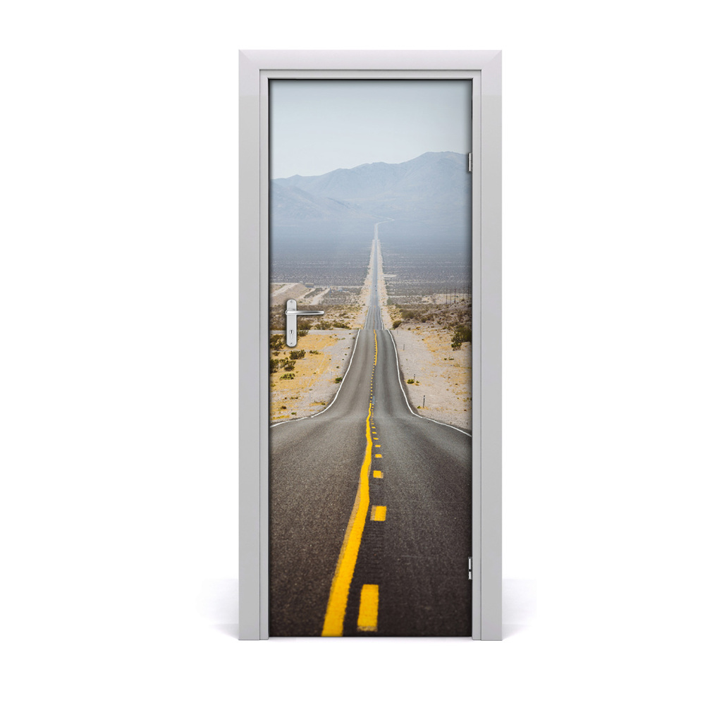Sticker porte Grande route droite