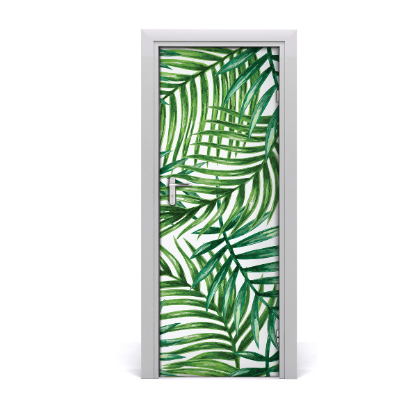 Sticker porte Feuilles de palmier