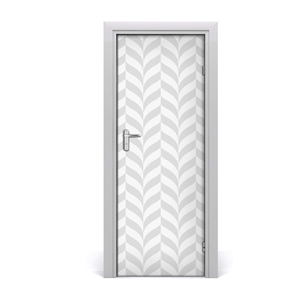 Sticker porte Fond gris à chevrons