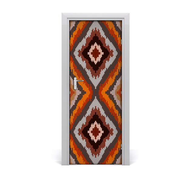 Sticker de porte Fond rétro orange