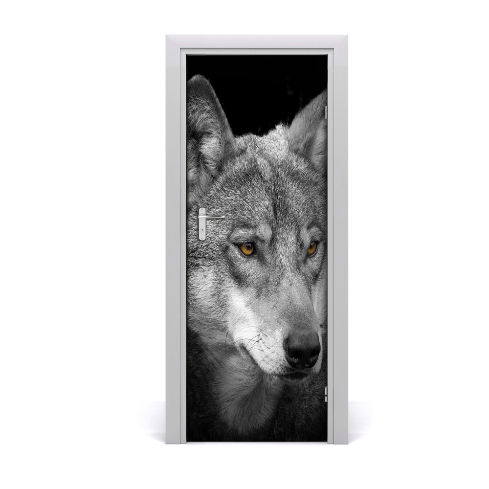 Autocollant porte Loup