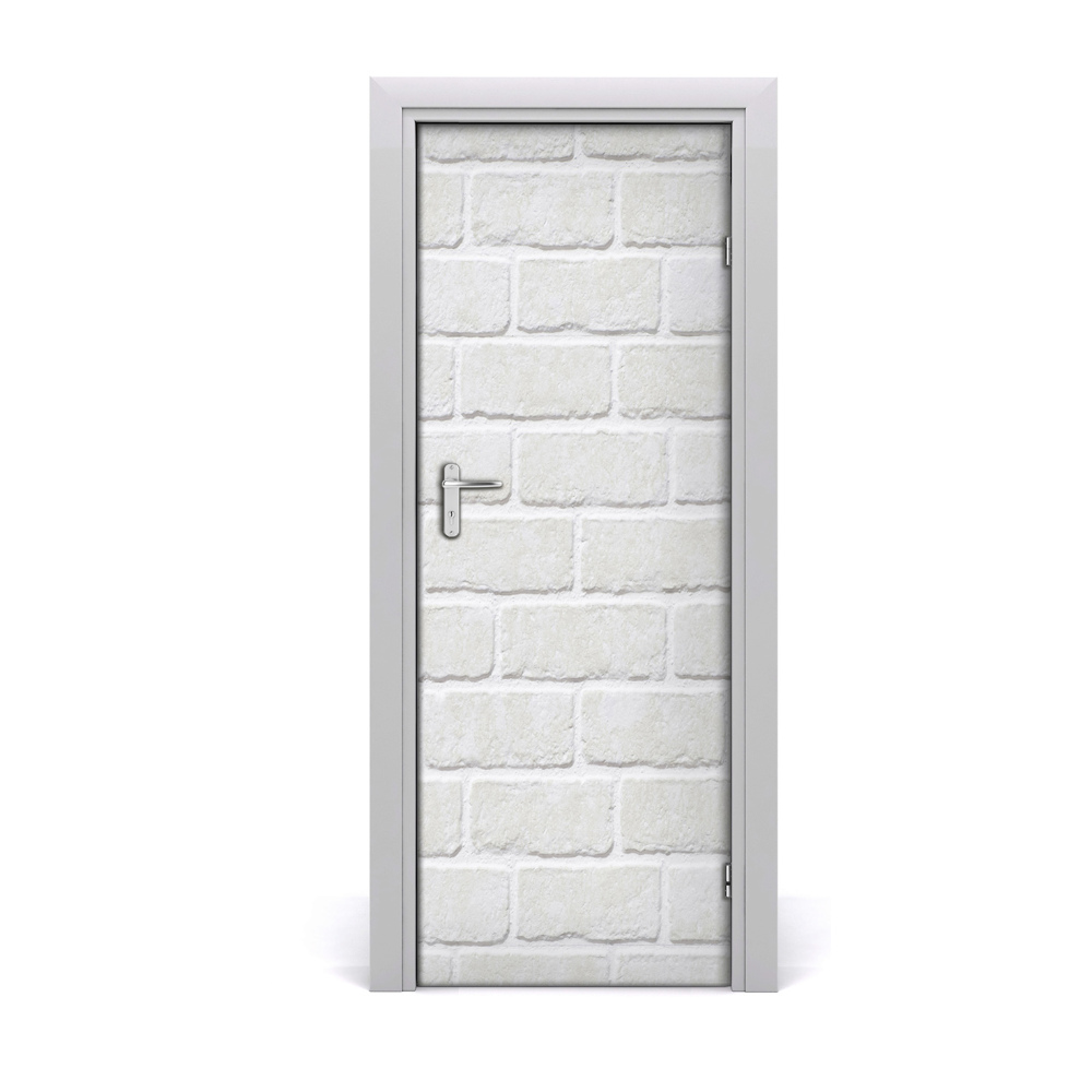 Poster porte Mur de briques blanches