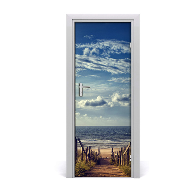 Sticker de porte Entrée de la plage
