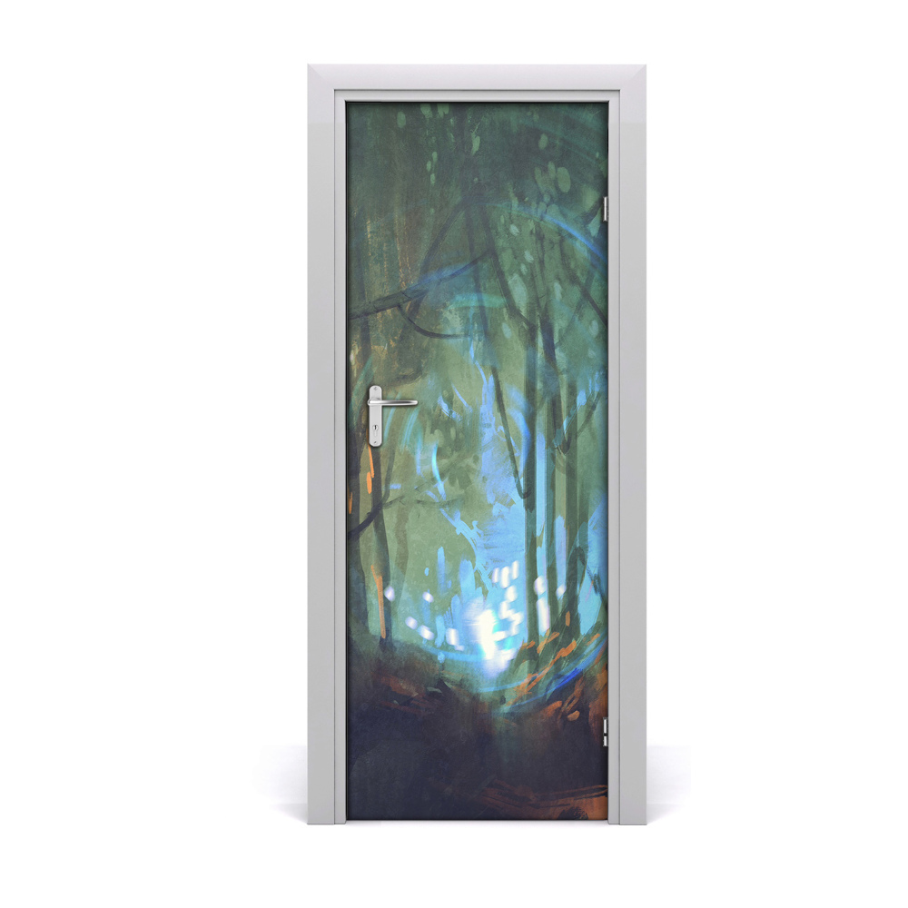 Sticker de porte Forêt mystique