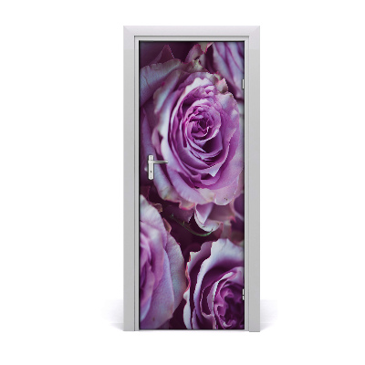 Sticker porte Roses violettes