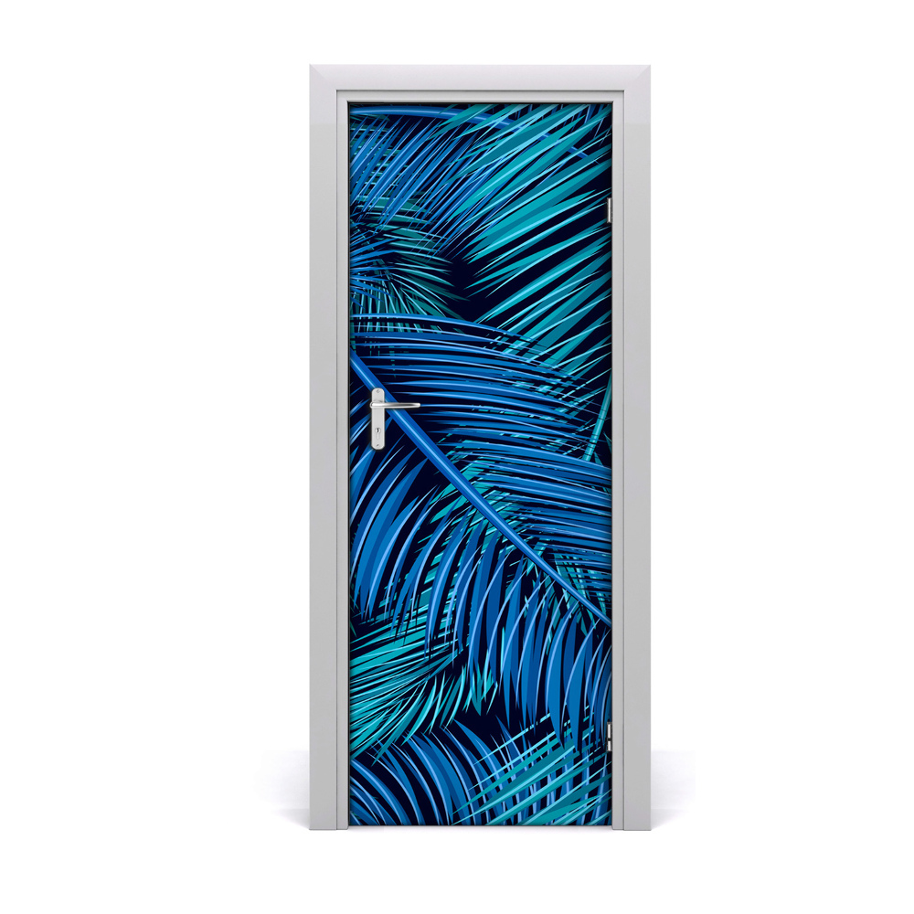 Sticker porte Feuilles de palmier