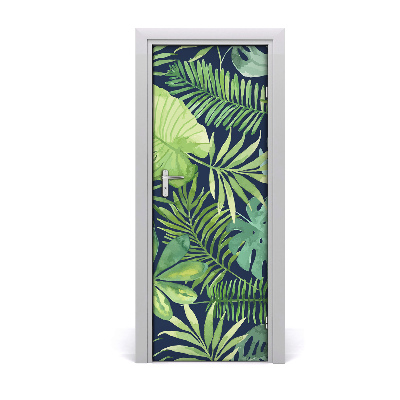 Poster porte Feuilles tropicales