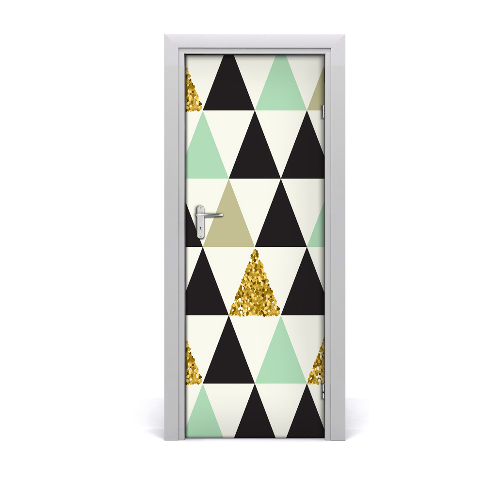 Décoration porte Triangles colorés