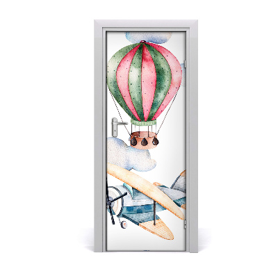 Autocollant porte Ballons et avions