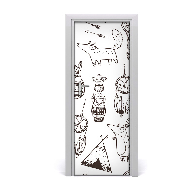 Décoration porte intérieur Fond indien