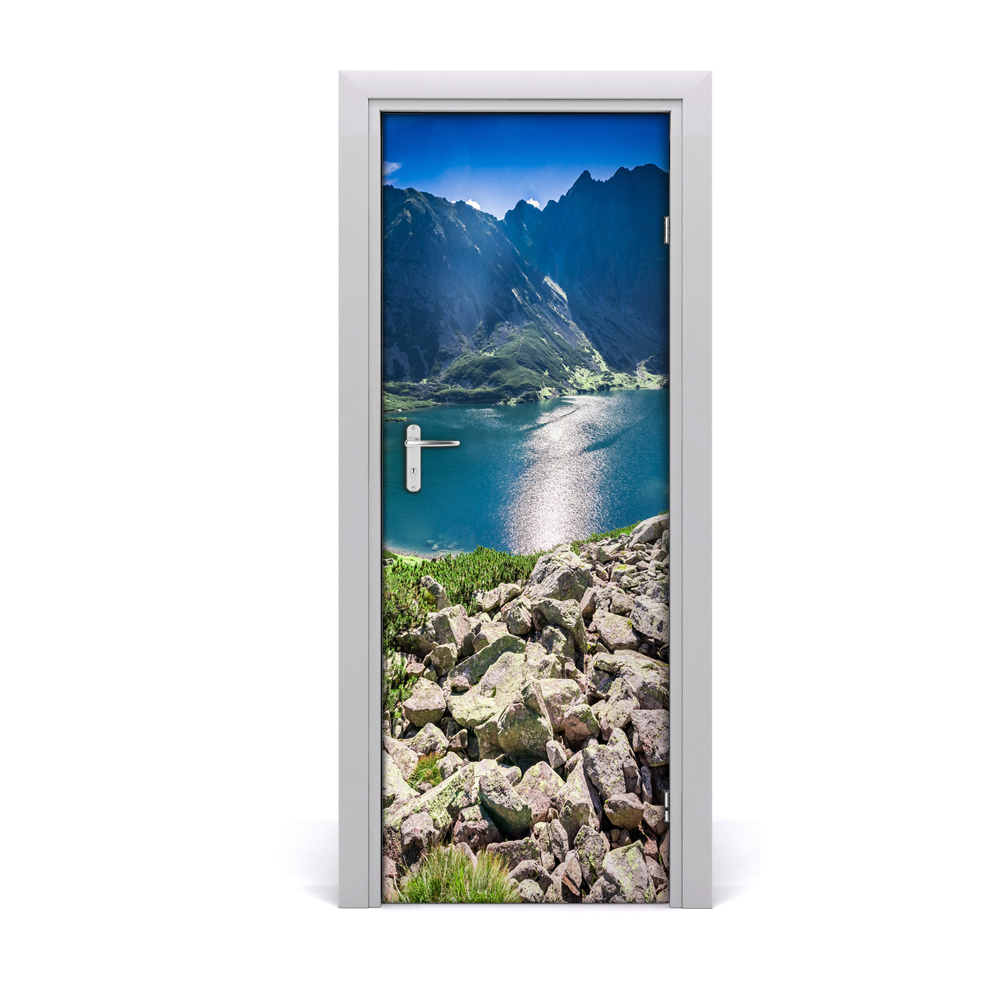 Sticker porte Lac de montagne