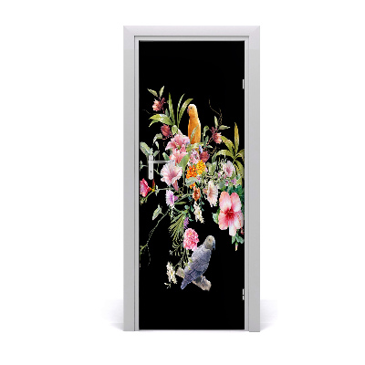 Sticker de porte Fleurs hawaïennes