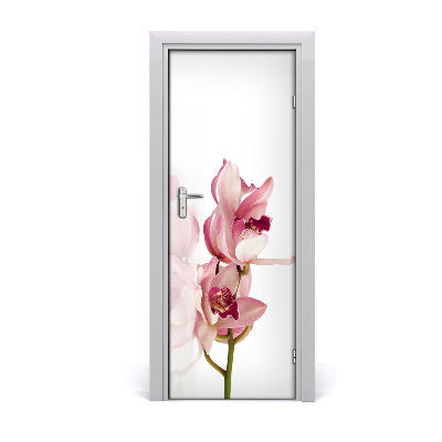 Sticker de porte Orchidée rose