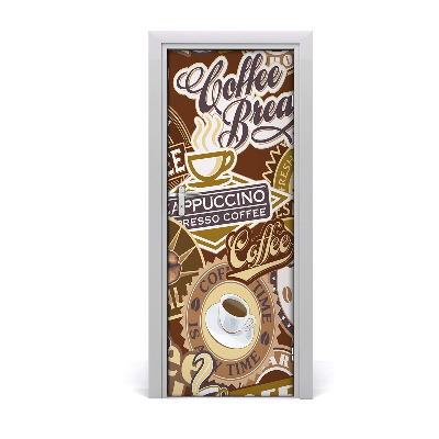 Décoration porte intérieur Lettres de café