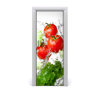 Poster porte Tomates laitue eau
