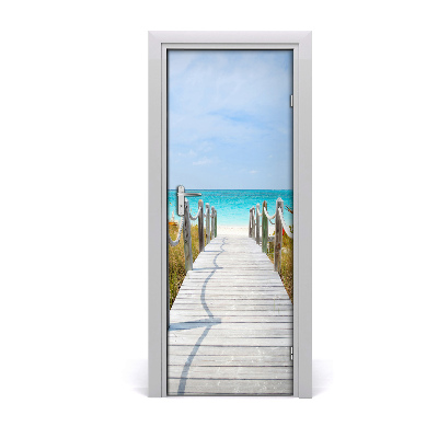 Décoration porte Chemin vers la plage