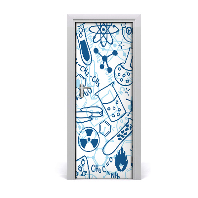 Décoration porte intérieur Arrière-plan de symboles chimiques