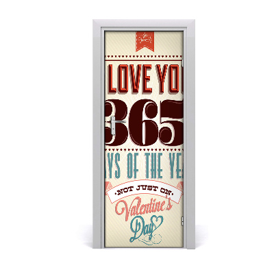 Sticker de porte Saint-Valentin Je t'aime