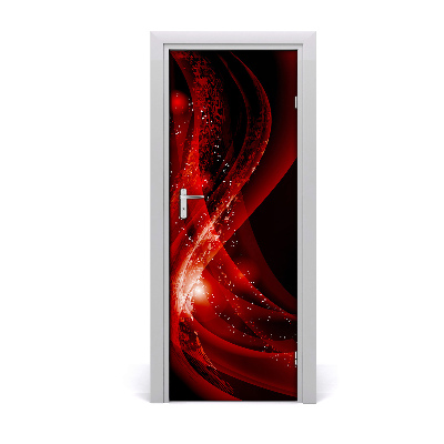 Papier peint porte Vague rouge