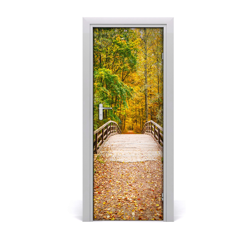 Papier peint porte Forêt d'automne