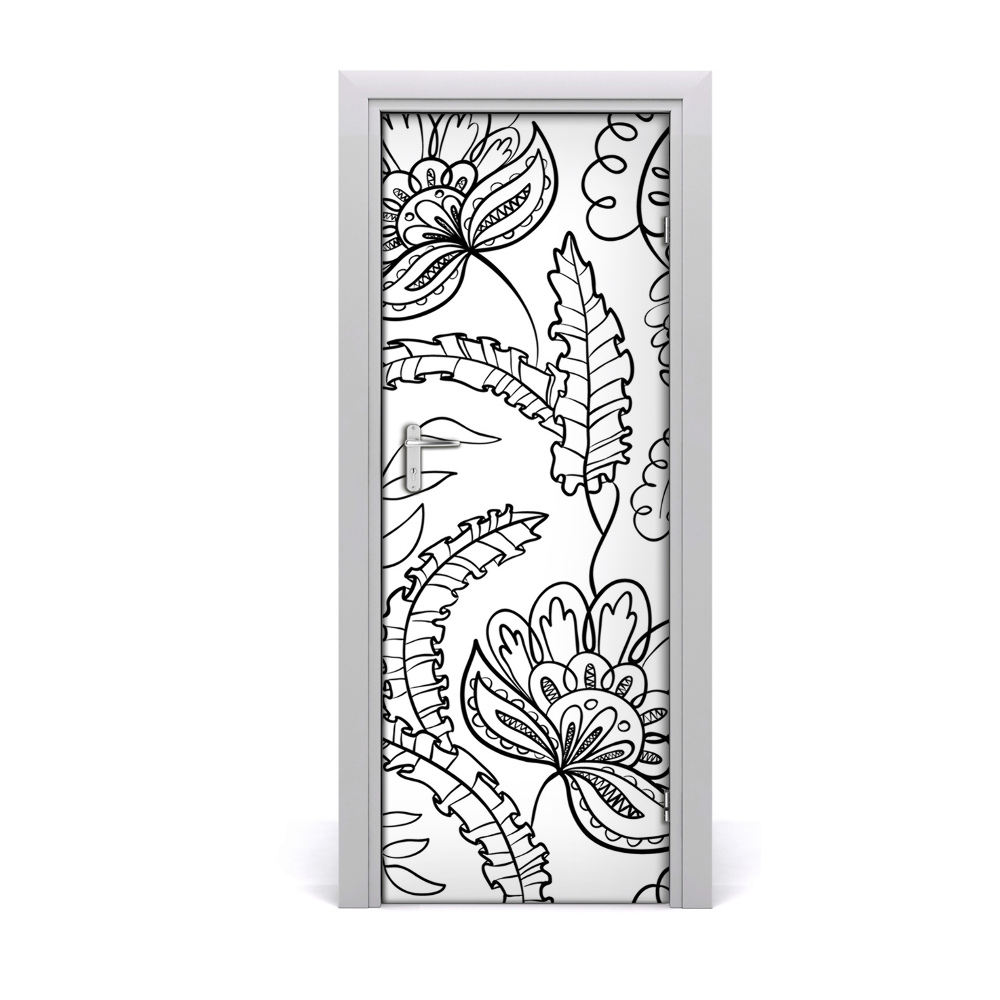 Papier peint porte Illustration de fleurs