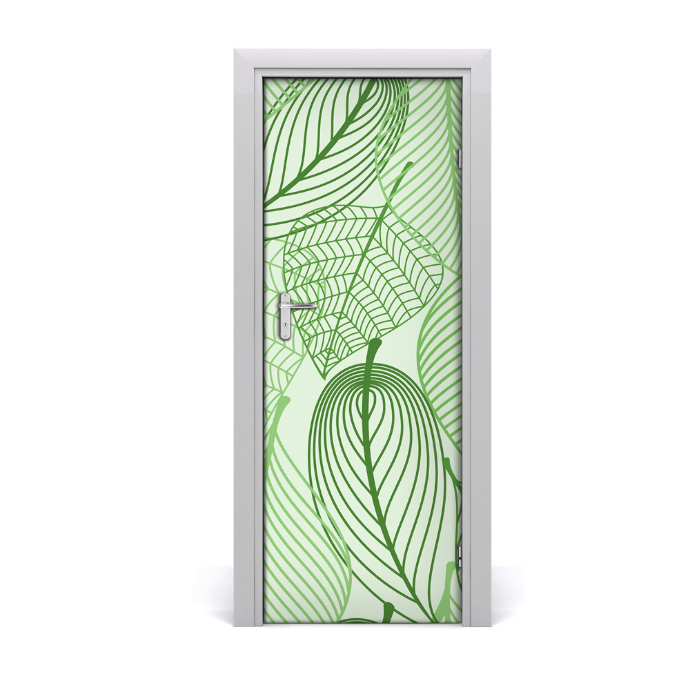 Poster porte Feuilles vertes tombantes