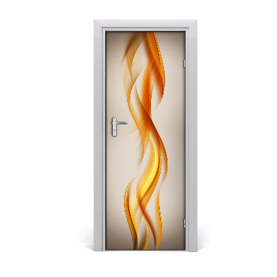 Sticker de porte Vague orange