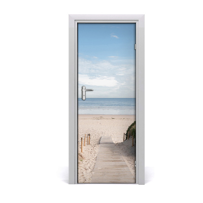 Décoration porte intérieur Chemin vers la plage