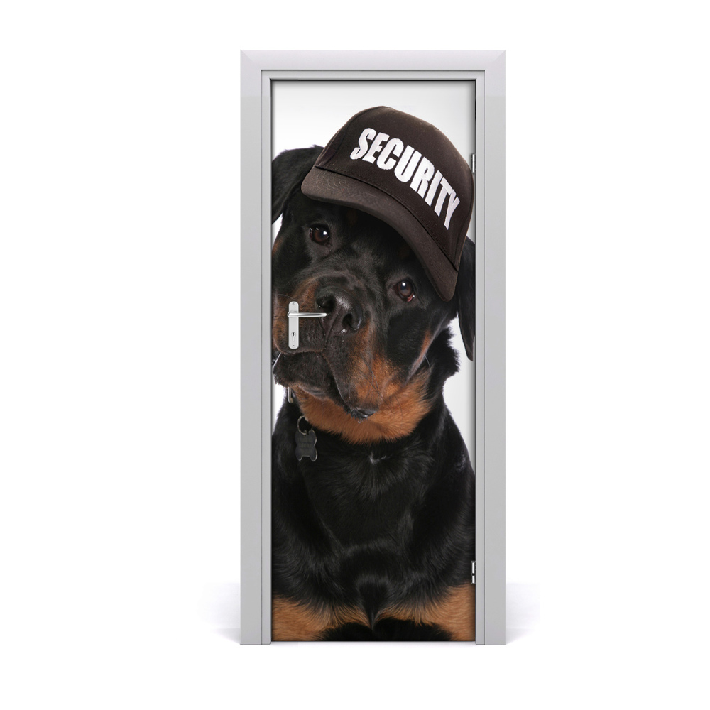 Décoration porte Rottweiler