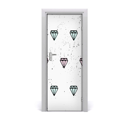 Papier peint porte Dessin de diamants