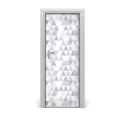 Poster porte Triangles gris fins