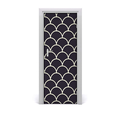 Poster porte Écailles de poisson noires