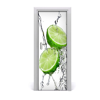 Décoration porte intérieur Citron vert à l'eau