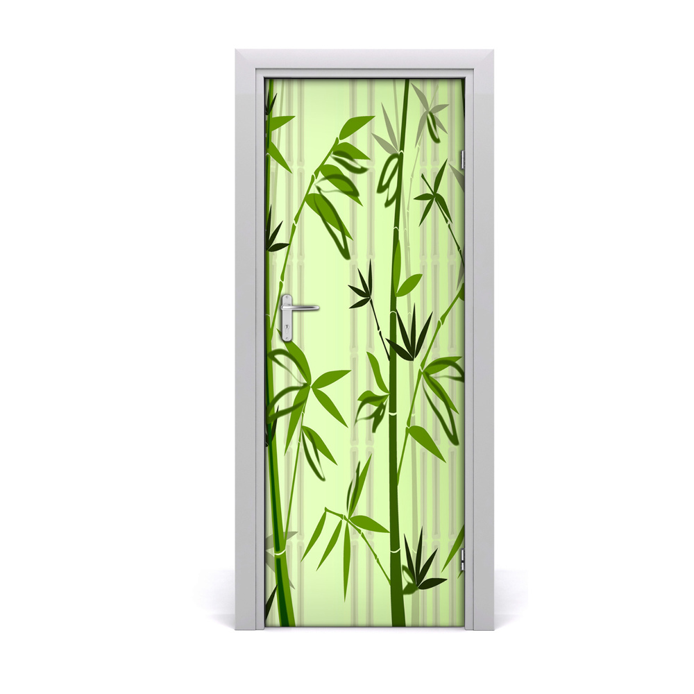 Décoration porte Bambou vert