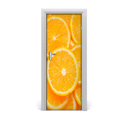Autocollant porte Grosses oranges