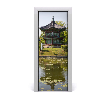 Autocollant porte Maison de jardin japonaise