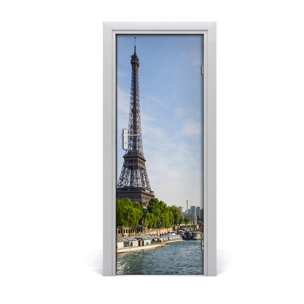 Poster porte Tour Eiffel sur la Seine