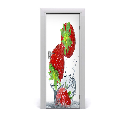 Poster porte Fraises à l'eau