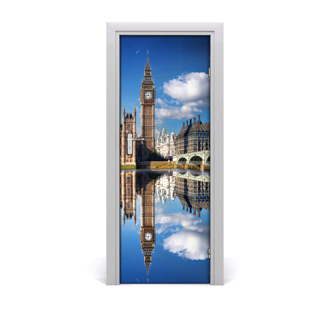 Sticker de porte Reflet de Big Ben Londres