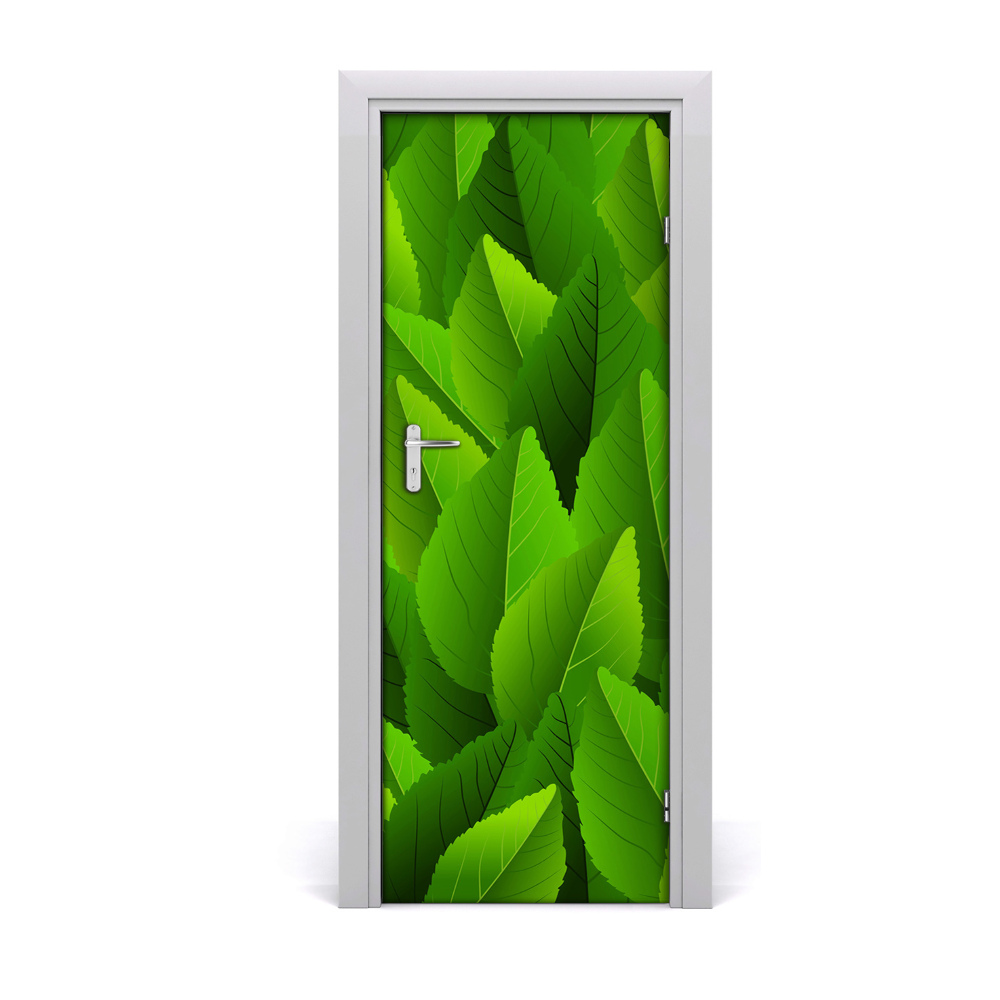 Poster porte Feuilles vertes