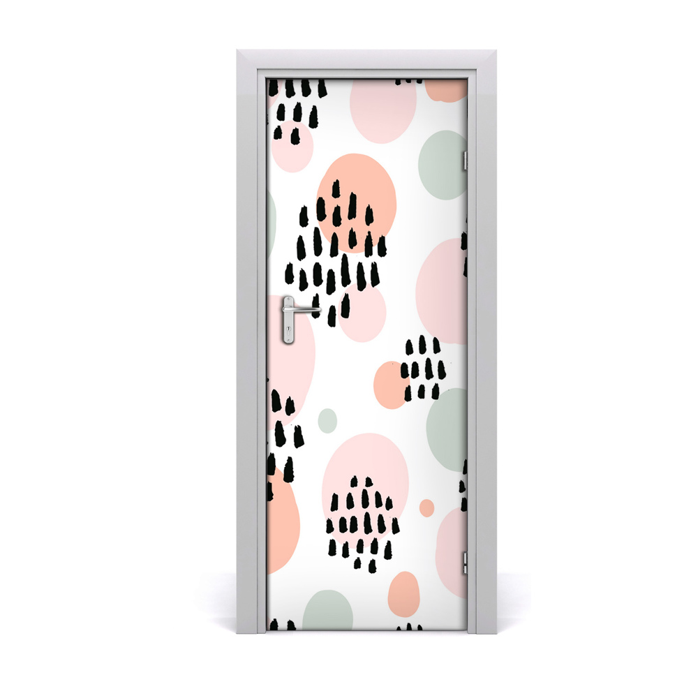 Décoration porte intérieur Fond abstrait en cercles colorés