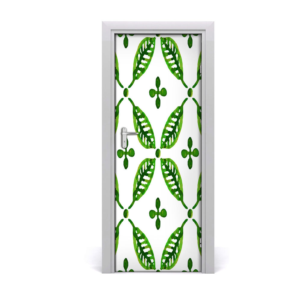 Sticker porte Feuilles d'émeraude