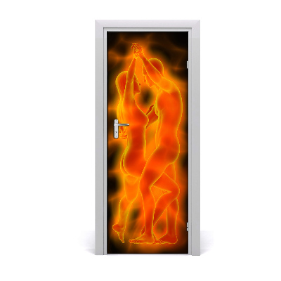 Papier peint porte Couple d'oranges dansant