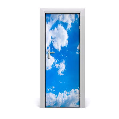 Décoration porte Nuages dans un ciel bleu