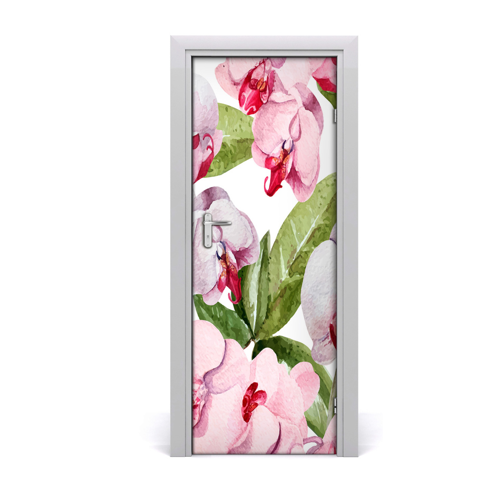 Poster porte Orchidée rose