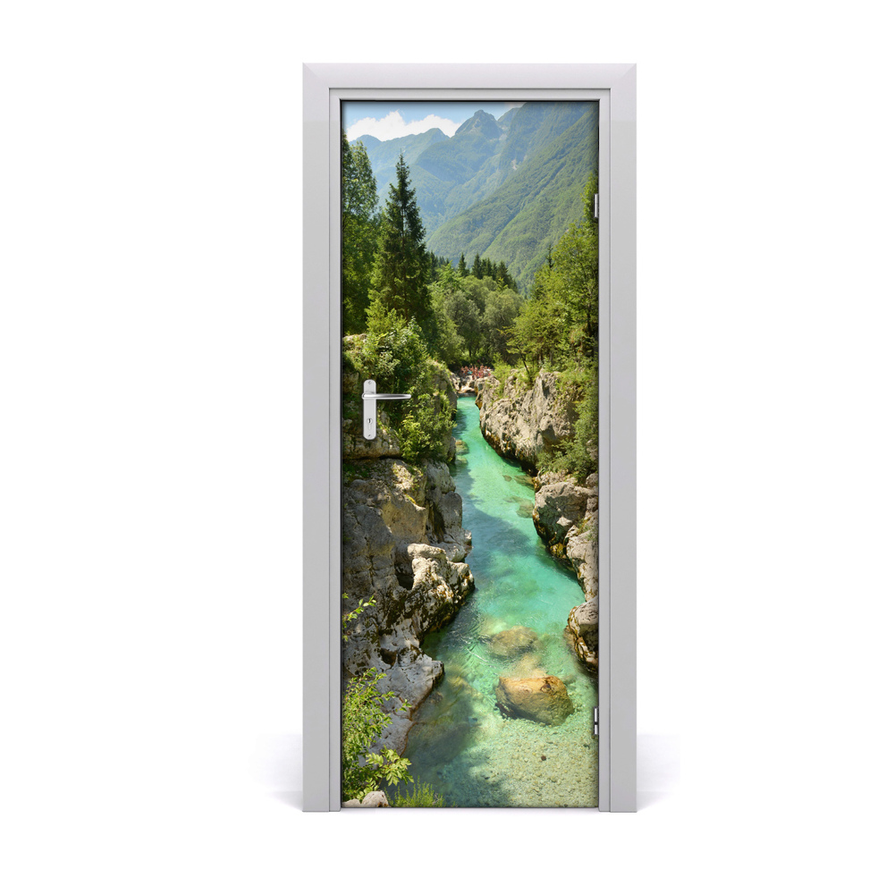 Sticker porte Arbres d'un ruisseau de montagne