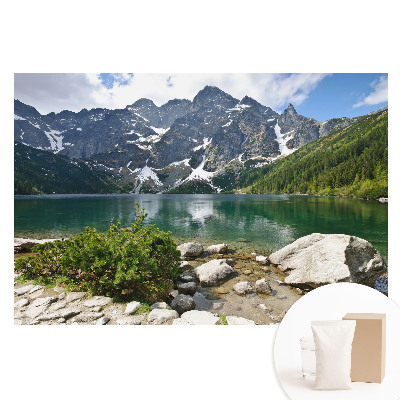 Papier peint intissé photo montagnes reflétées dans un lac