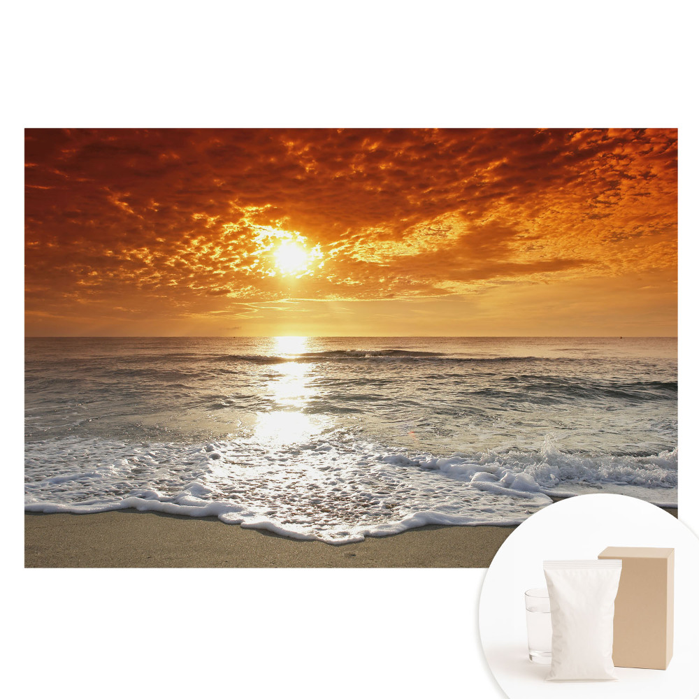 Papier peint panoramique intissé Coucher de soleil paisible